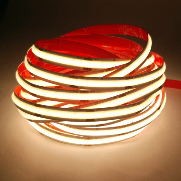 24V CRI90+ 2700K LongRUN CC COB LED szalag - 288 LED | 7,5W | 450 lm/méter, melegfehér, 15m egy betáplálásról - Image 2